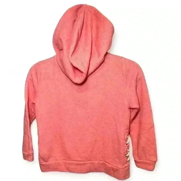 Old Navy - Coral Pink Terry Hoodie - Girls XS(5) - Picture 4 of 5